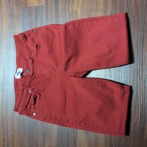 Paige Verdugo Ankle Red Jeans Size 28